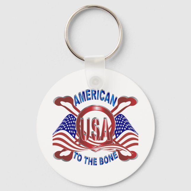 AMERIKANISCHE KNOCHEN SCHLÜSSELANHÄNGER (Vorderseite)