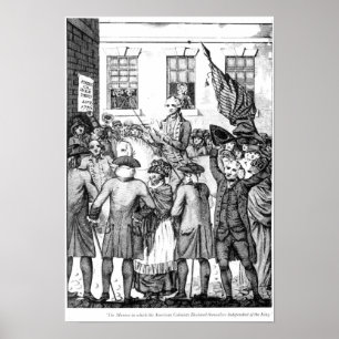 Amerikanische Kolonisten erklärten sich Poster