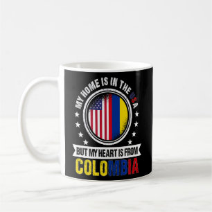 Amerikanische kolumbianische Flagge Herz aus Kolum Kaffeetasse