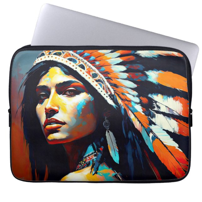 Amerikanische Kriegerprinzessin Laptopschutzhülle (Vorderseite)