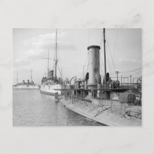 Amerikanische Kriegsschiffe in Philly, 1910 Postkarte