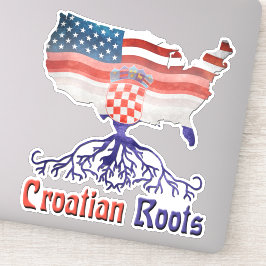 Amerikanische Kroatische Roots Aufkleber