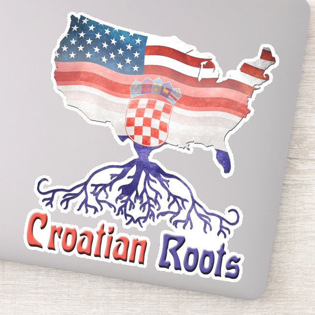 Amerikanische Kroatische Roots Aufkleber (Detail)