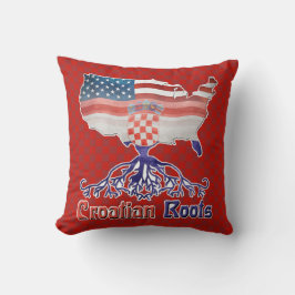 Amerikanische Kroatische Roots Pillow Kissen