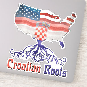Amerikanische kroatische Wurzeln Aufkleber
