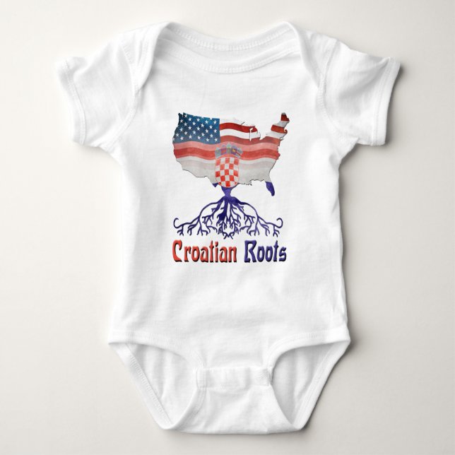 Amerikanische kroatische Wurzeln Baby Strampler (Vorderseite)