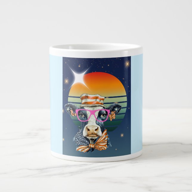 Amerikanische Kuh Jumbo-Tasse (Vorderseite)