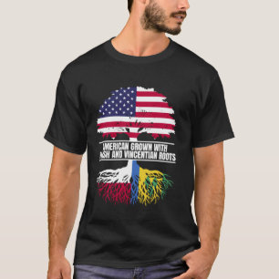 Amerikanische Kultur mit Flaggenerbe Polnischer We T-Shirt