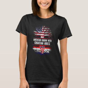 Amerikanische Kultur mit kroatischen Wurzeln US-Fl T-Shirt