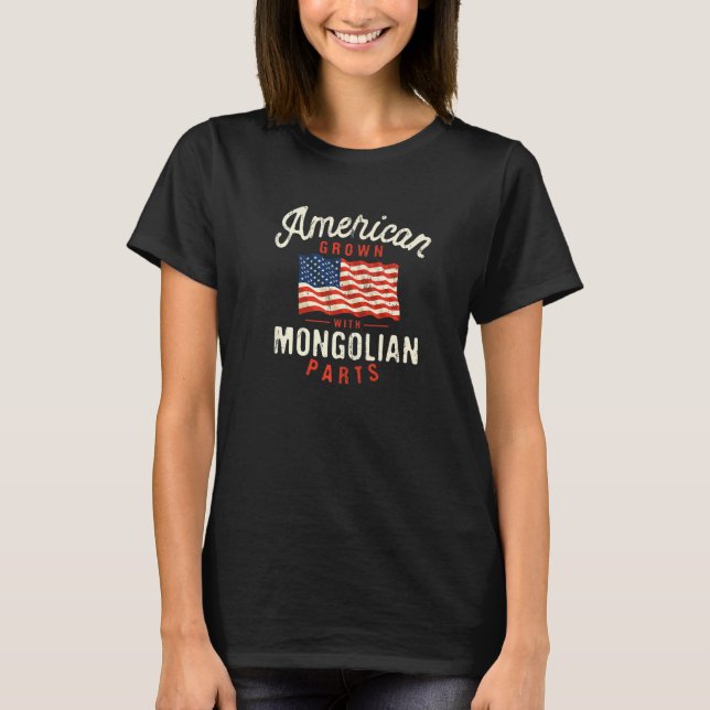 Amerikanische Kultur mit mongolischen Teilen Patri T-Shirt (Vorderseite)