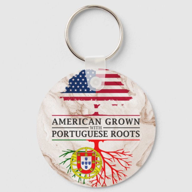 Amerikanische Kultur mit portugiesischem Marmorsti Schlüsselanhänger (Vorderseite)
