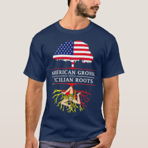 Amerikanische Kultur mit sizilianischen Wurzeln Si T-Shirt