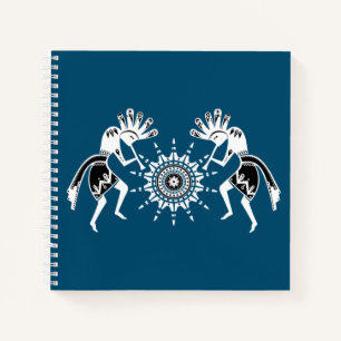 Amerikanische Kultur - Sun Dancing Kokopelli 2 Notizbuch