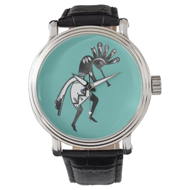 Amerikanische Kultur - Tanzen Kokopelli 1 Armbanduhr (Vorderseite)
