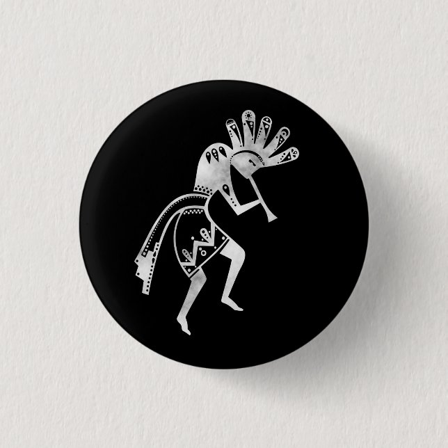 Amerikanische Kultur - Tanzen Kokopelli 2 Button (Vorderseite)