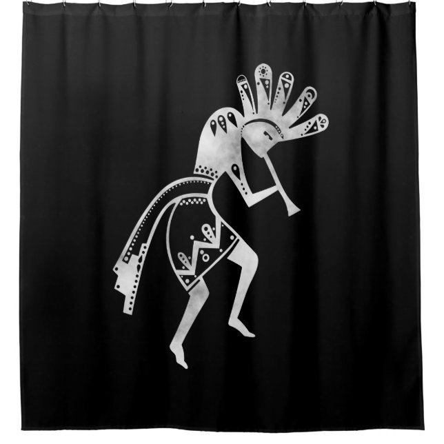 Amerikanische Kultur - Tanzen Kokopelli 2 Duschvorhang (Vorderseite)