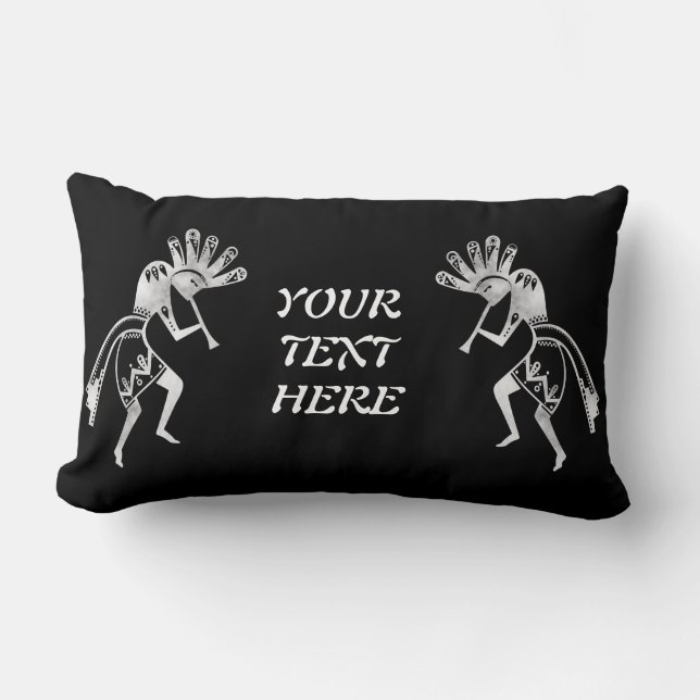 Amerikanische Kultur - Tanzen Kokopelli 2 Lendenkissen (Vorderseite)