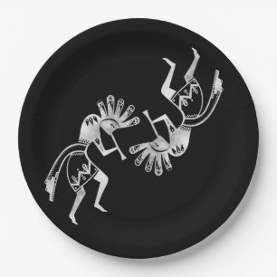 Amerikanische Kultur - Tanzen Kokopelli 2 Pappteller