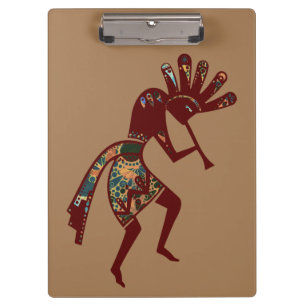 Amerikanische Kultur - Tanzen Kokopelli 3 Klemmbrett
