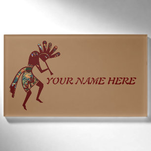 Amerikanische Kultur - Tanzen Kokopelli 3 Namenschild