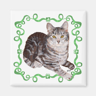 Amerikanische Kurzhaar-Tabby-Katze Magnet