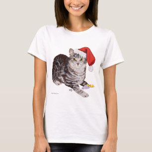 Amerikanische Kurzhaar-Tabby-Katze - Weihnachten T-Shirt