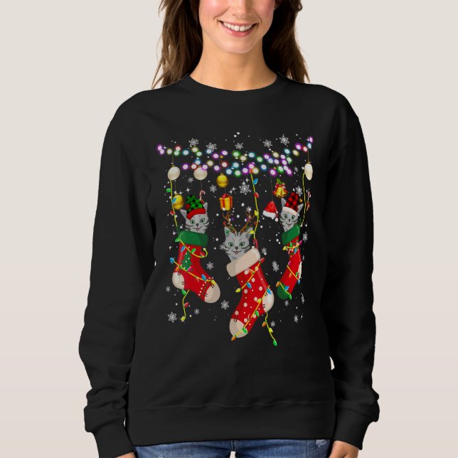 Amerikanische Kurzzeitschrift in Weihnachten Socke Sweatshirt (Vorderseite)