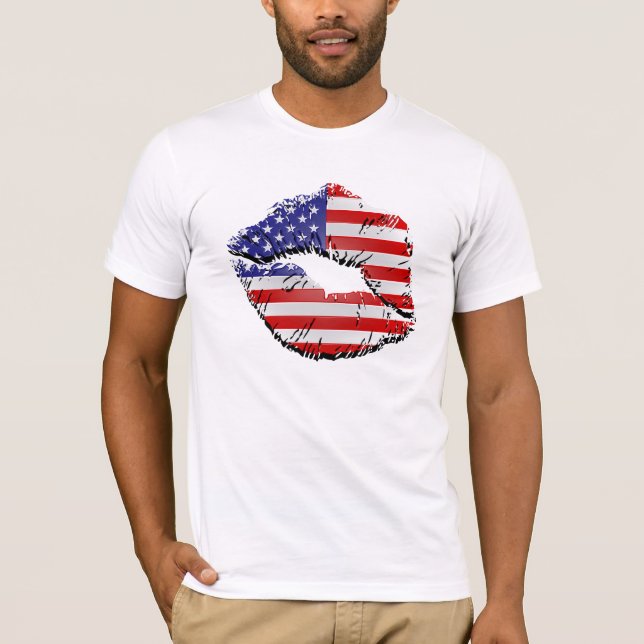 Amerikanische Lippen T-Shirt (Vorderseite)