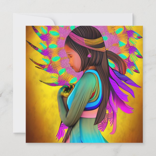 Amerikanische Little Girl AI Art (Vorderseite)
