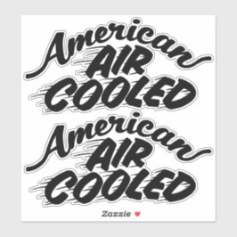 Amerikanische Luftgekochte Korvare Schrift Klarer  Aufkleber
