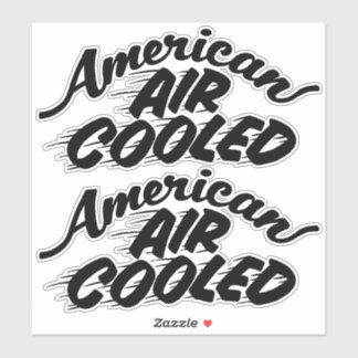 Amerikanische Luftgekochte Korvare Schrift Klarer  Aufkleber