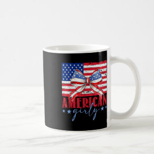 Amerikanische Mädchenhafte Kokette Rot Weiß Blau P Kaffeetasse