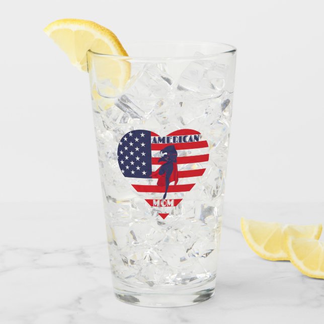 Amerikanische Mama, Muttertag Glas (Vorderseite Ice)