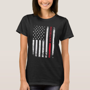 Amerikanische Maschine für beschädigte Flaggen T-Shirt