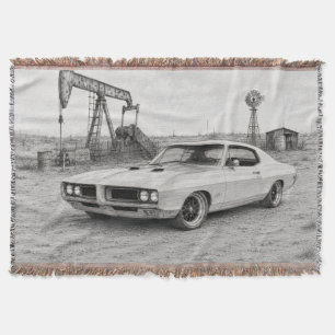 Amerikanische Muscle-Car-Wurfdecke Decke