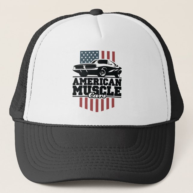 Amerikanische Muskelwagen für Autostürze Truckerkappe (Vorderseite)