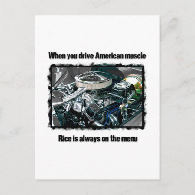 Amerikanische Muskulatur Postkarte (Vorderseite)