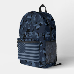 Amerikanische Nachtflagge Camouflage Bedruckter Rucksack