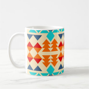 Amerikanische nahtlose Muster von Rhombus und tr Kaffeetasse