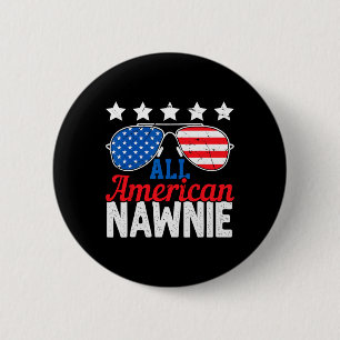 Amerikanische Nawnie Usa Flag Sungles 4. Juli Button