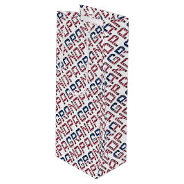 Amerikanische Opa-US Flagge - USA Text Geschenktüte Für Weinflaschen