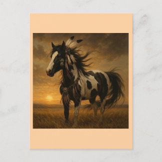 Amerikanische Paint Horse Postcard - Koko Postkarte