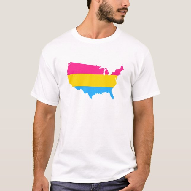 Amerikanische Panikmache Stolperkarte T - Shirt (Vorderseite)