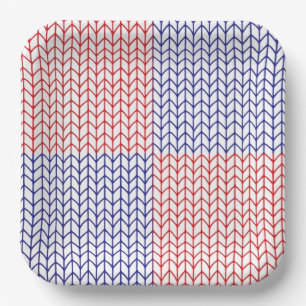 AMERIKANISCHE PAPIERTELLER 9" QUADRATISCH GESTRICK