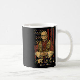 Amerikanische Papst Leo Xiv 267. Fahne Katholische Kaffeetasse