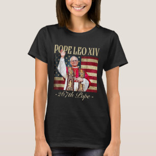 Amerikanische Papst Leo Xiv 267. Fahne Katholische T-Shirt