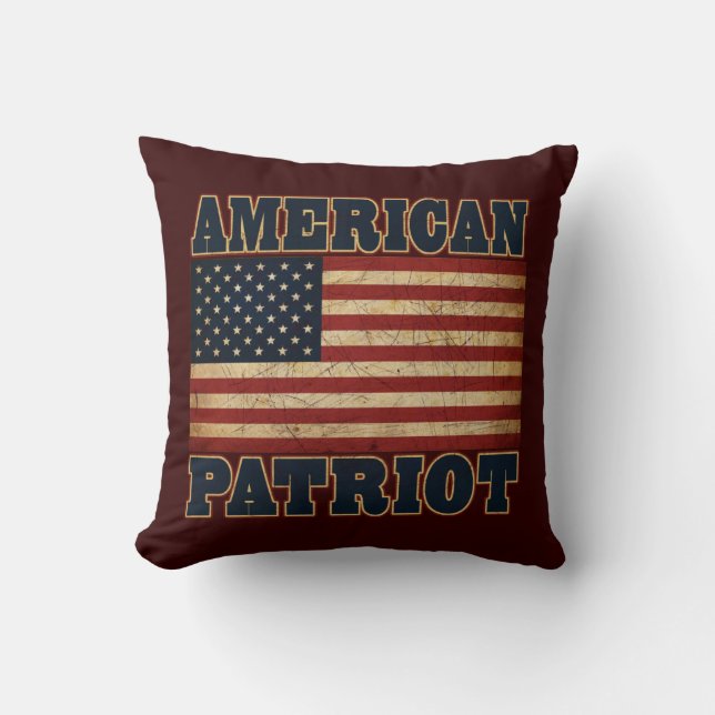 Amerikanische Patriot-Flagge Kissen (Vorderseite)