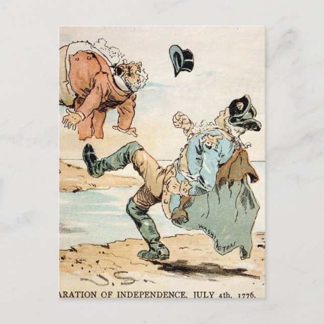 Amerikanische Patrioten stürmten die Briten Postkarte (Vorderseite)