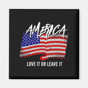 Amerikanische patriotische Flagge Freiheits-Grafik Magnet