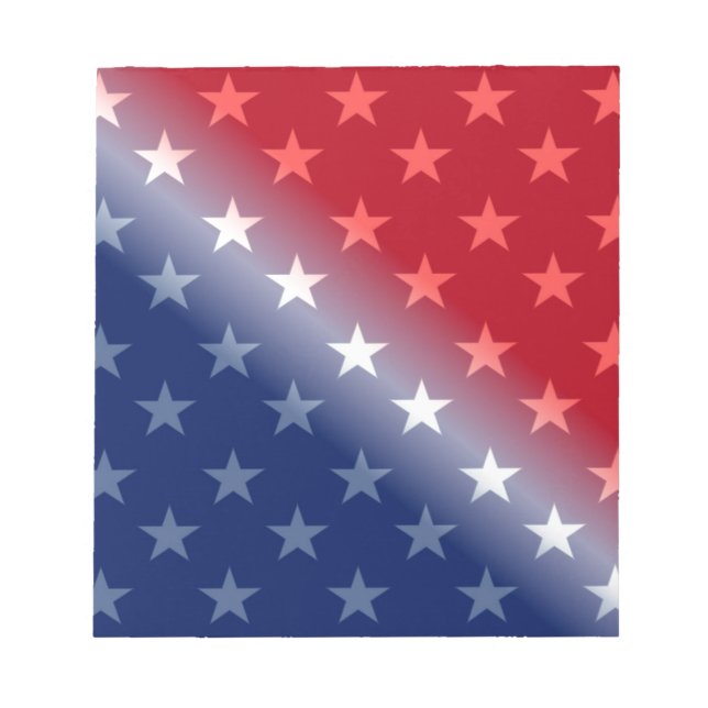 Amerikanische patriotische Rot-Blau Notizblock (Vorderseite)